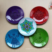 (BC-PM1032) High Quality Reusable Imitation Porcelain Melamine Plate